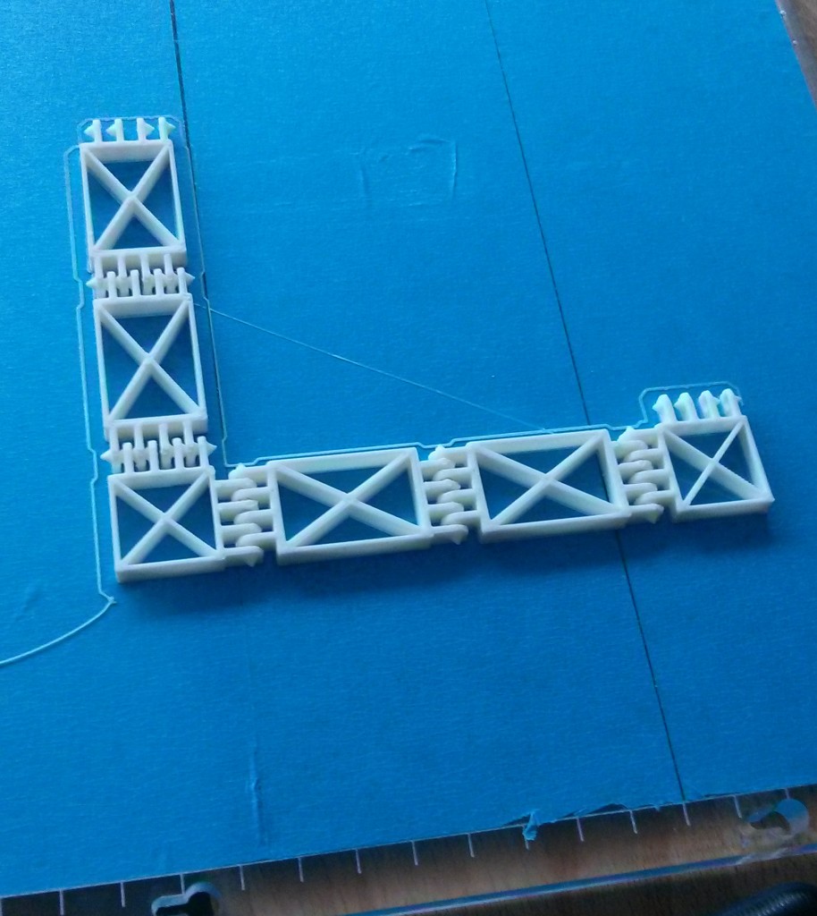 Sarrus linkage as printed